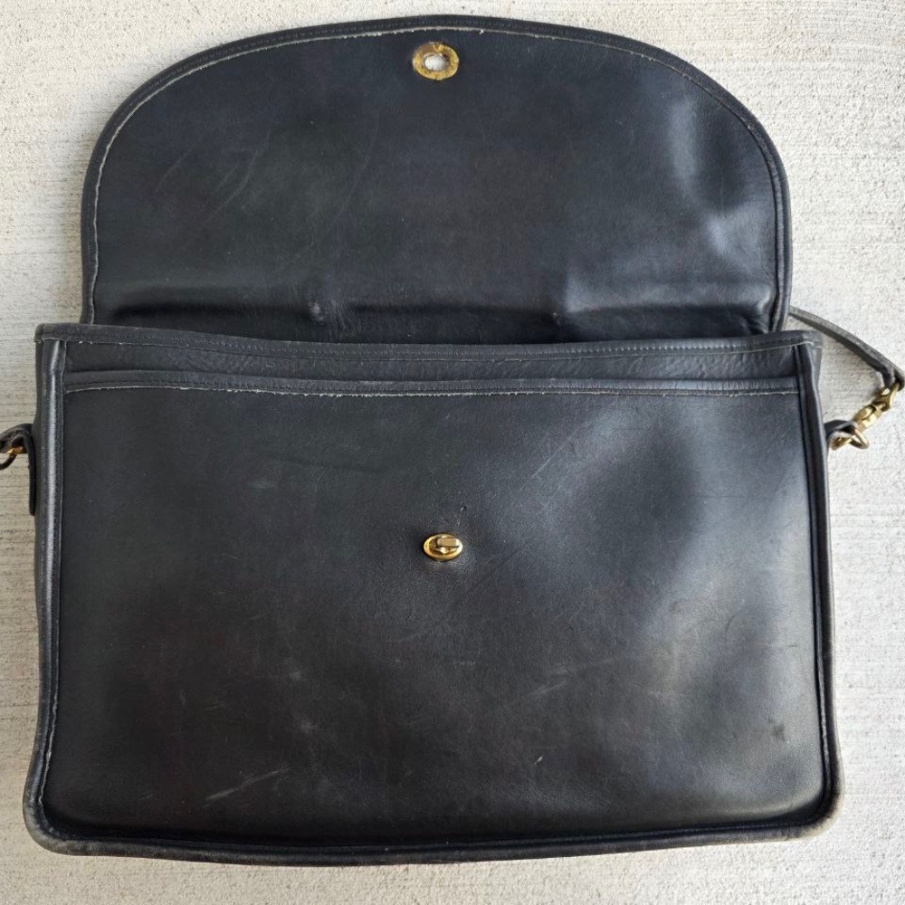 Vintage Coach 5265 Black Leather Briefcase Messenger Bag – Made in USA, 1995 - Picture 11 of 15